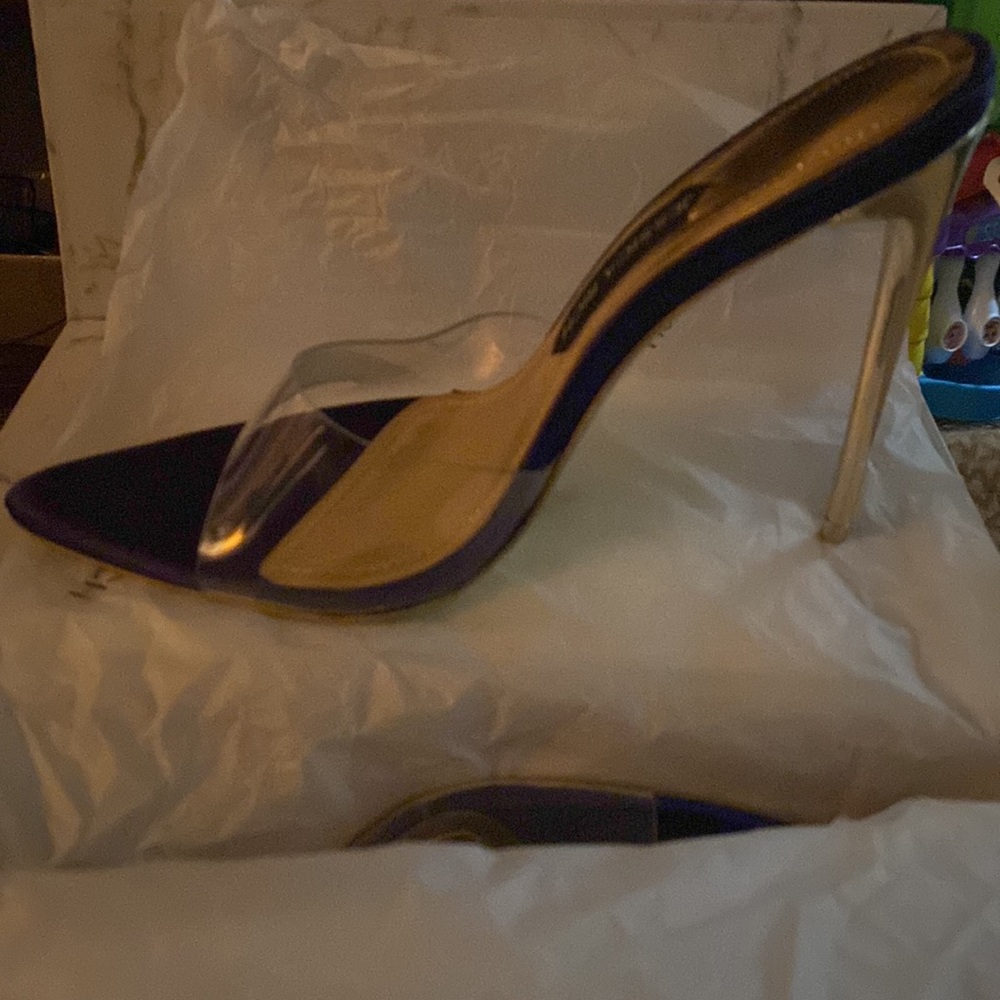 Brand new Jessica Rich Racy Mule heel in Satin Purple